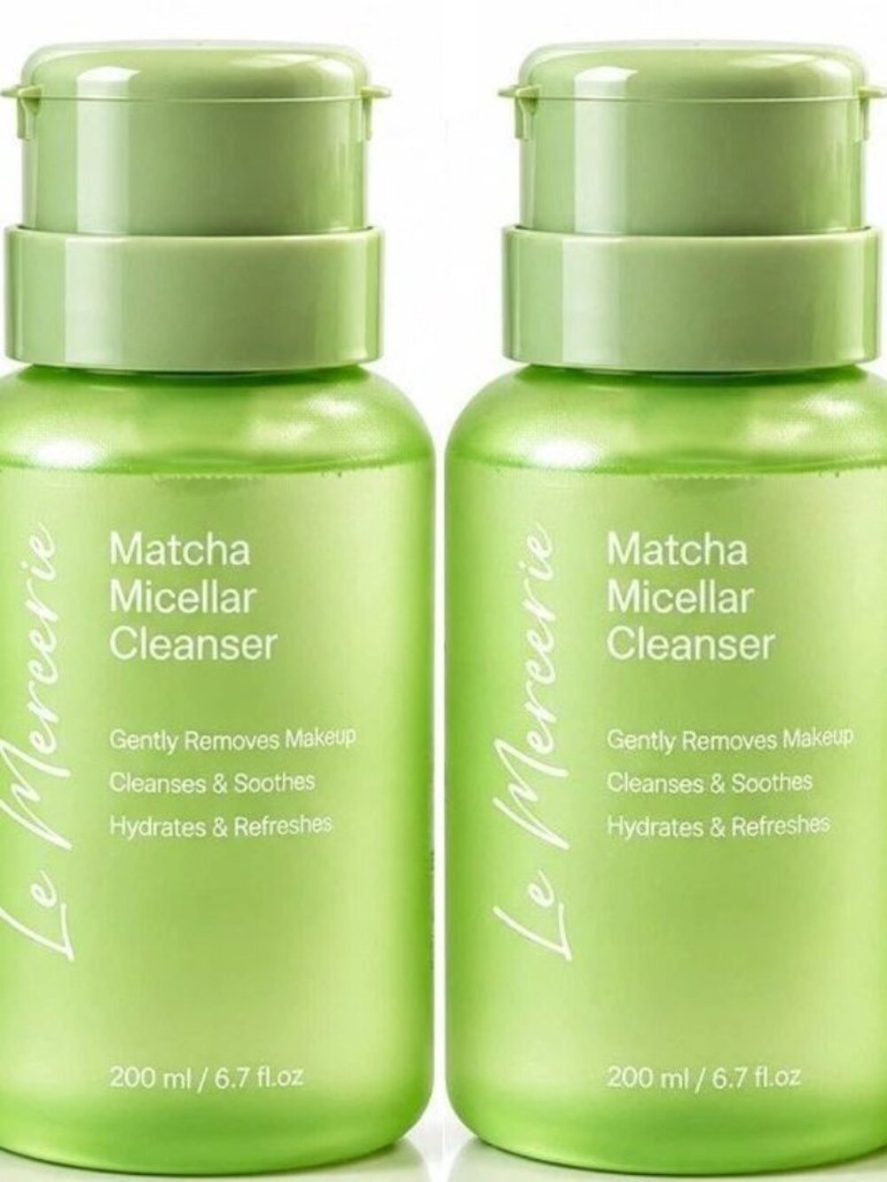 Le Mercerie Matcha Micellar Cleanser 6.7 fl oz / 200 ml (2-Pack)